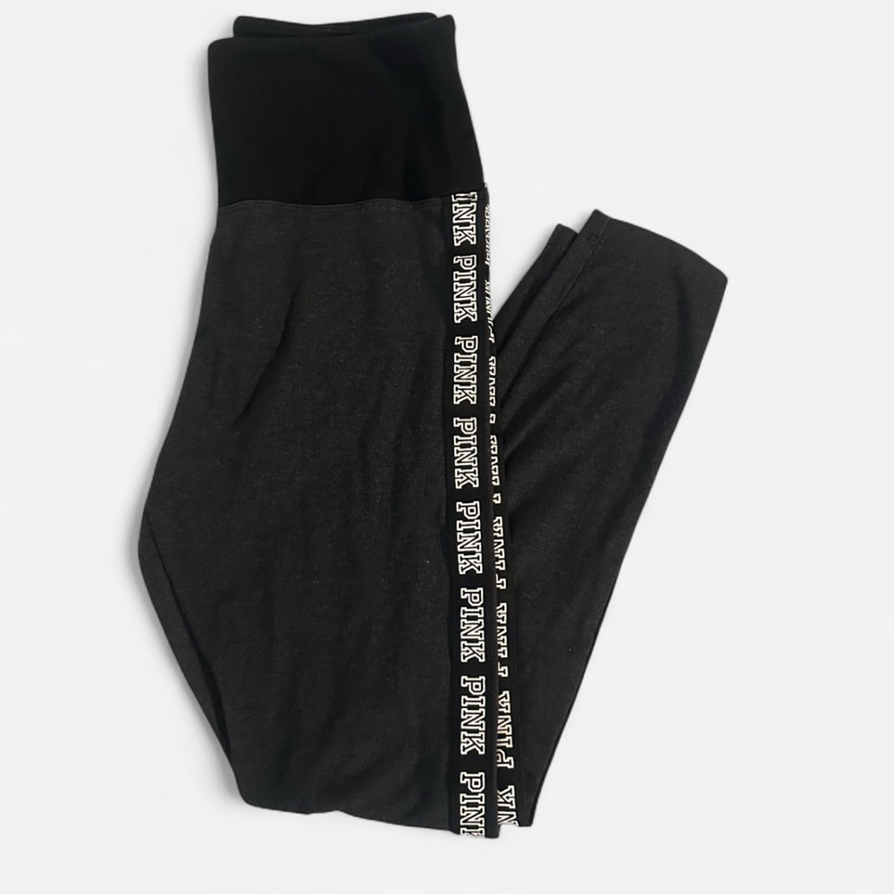 Victoria's Secret PINK Charcoal Leggings with Pink Logo